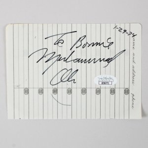 Muhammad Ali Signed Cut - COA JSA