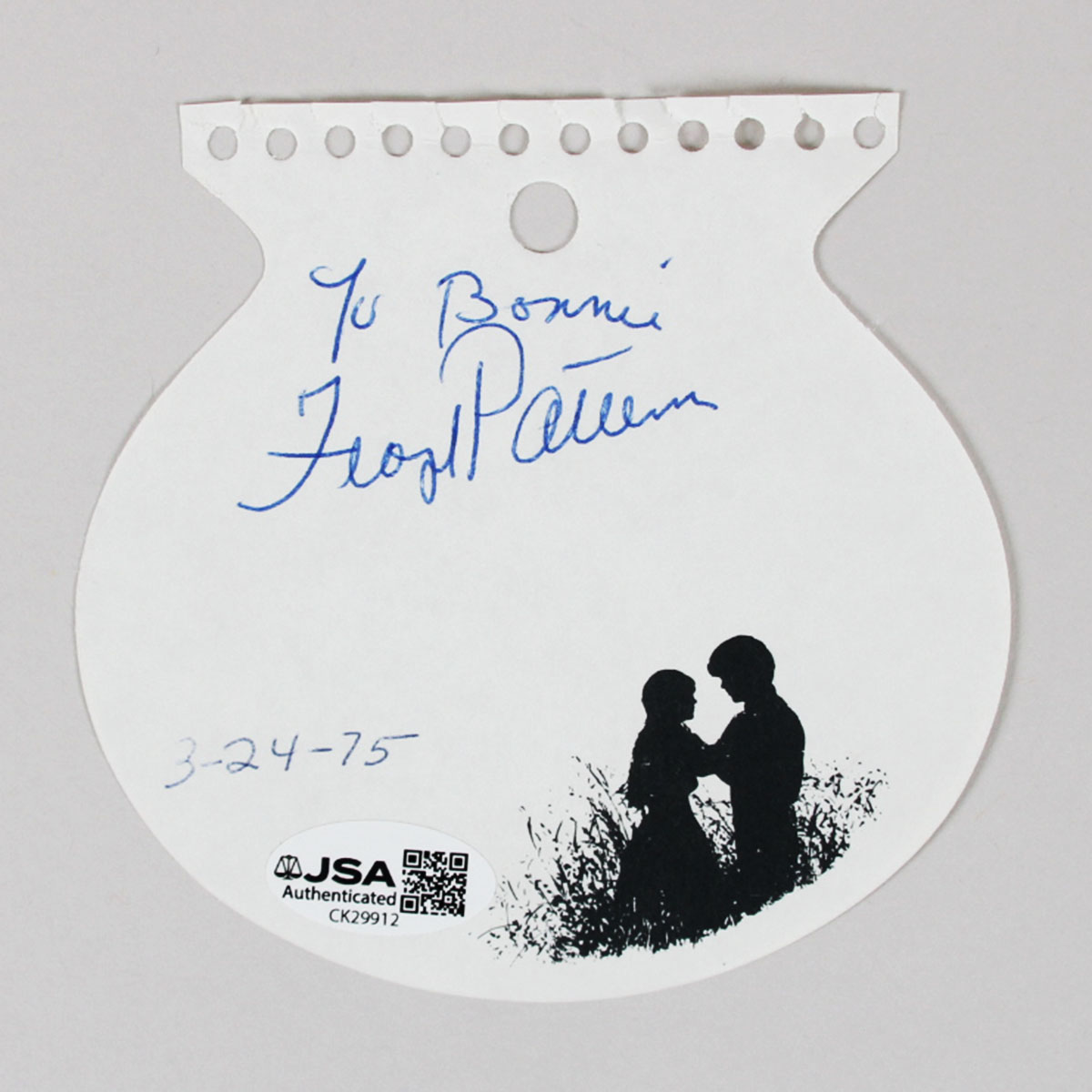 Floyd Patterson Signed Cut - COA JSA