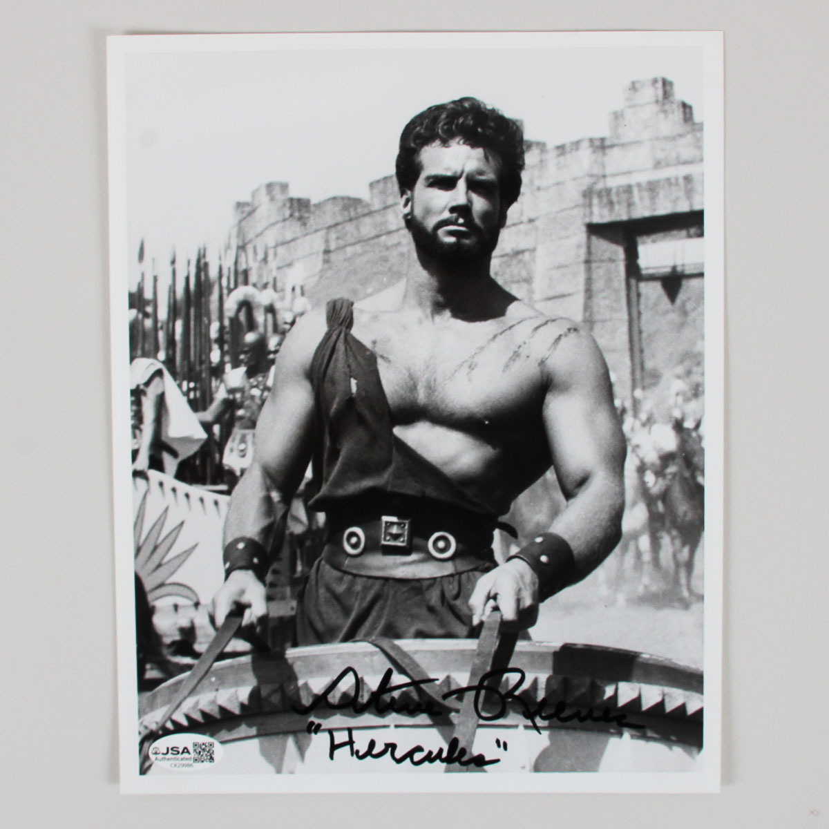 Steve Reeves Signed 8x10 B&W Photo COA JSA #CK29986