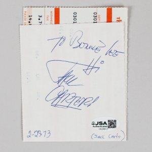 Jack Carter Signed Pay Stub - COA JSA