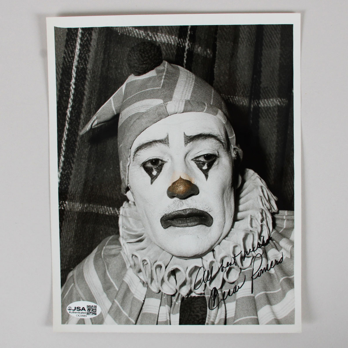 Cesar Romero (Vintage) signed 7x9 B & W photo COA JSA