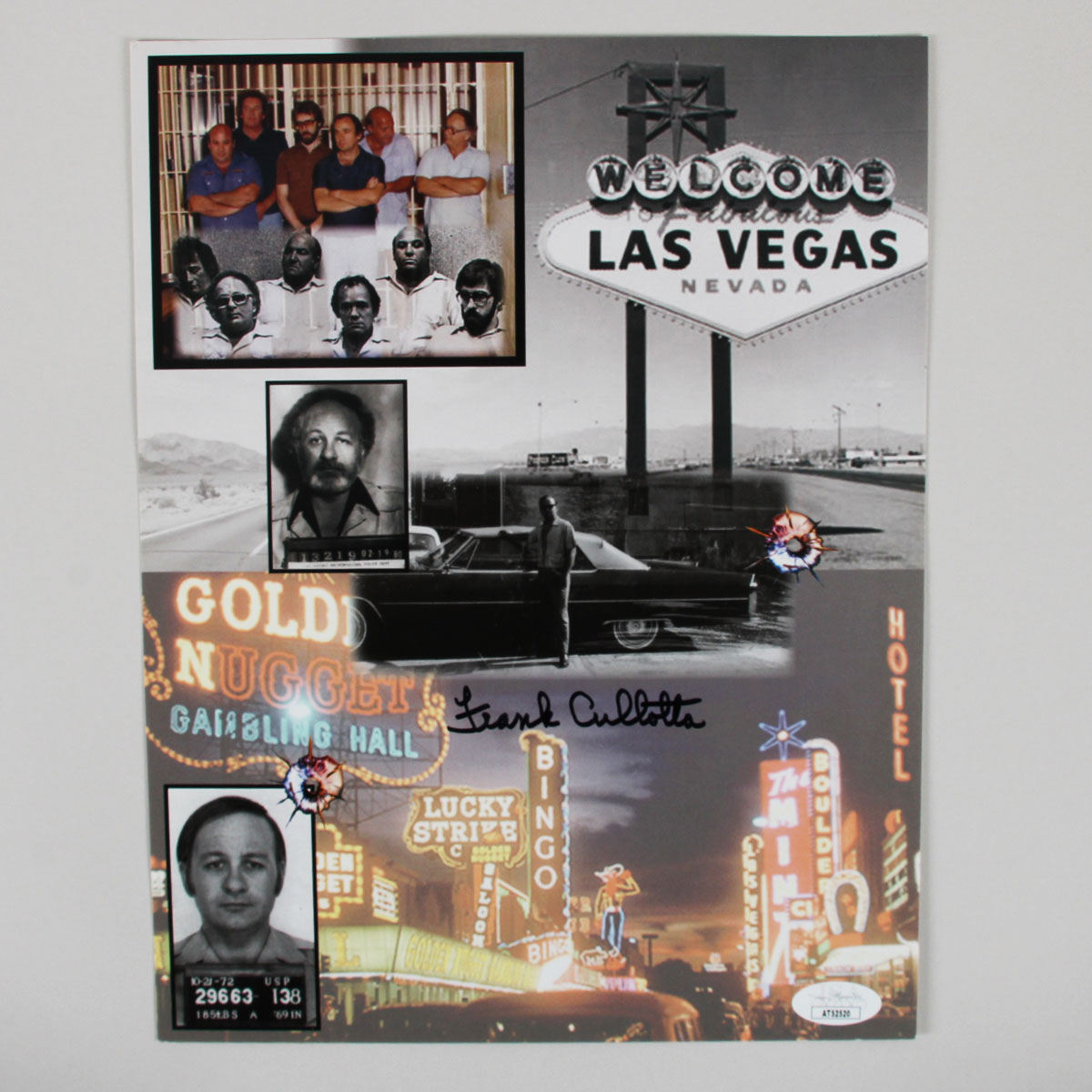 Frank Cullotta Signed 8x10 Color Photo COA JSA, American Mobster