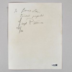 Floyd Patterson Boxing Signed Photo On Reverse Side dated 1972 COA JSA