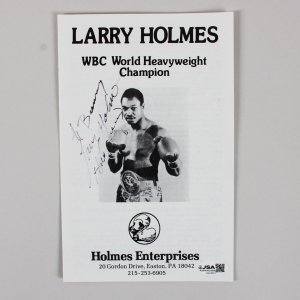 Larry Holmes Signed Boxing Program COA JSA
