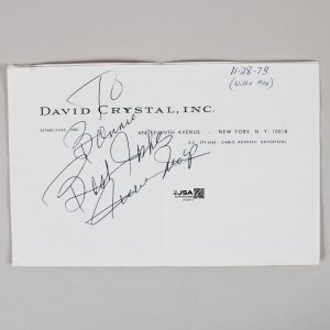 Willie Mays Signed Stationery 1973 COA JSA