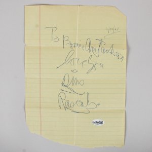 Dino Danelli Signed Notebook Paper Music Group"The Rascals" COA JSA