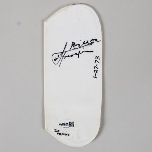 Joe Frazier Signed Fabric Cuff 1973 COA JSA