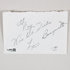 Lina Basquette signed 4x6 Paper Sheet COA JSA