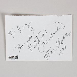 Mae Clarke signed 4x6 Paper Sheet COA JSA