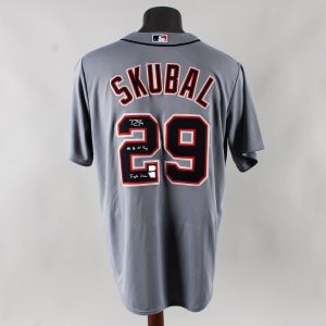Tarik Skubal Signed Jersey Detroit Tigers Inscribed '24 AL CY Young Triple Crown MLB Authentic Fanatics Under Wraps