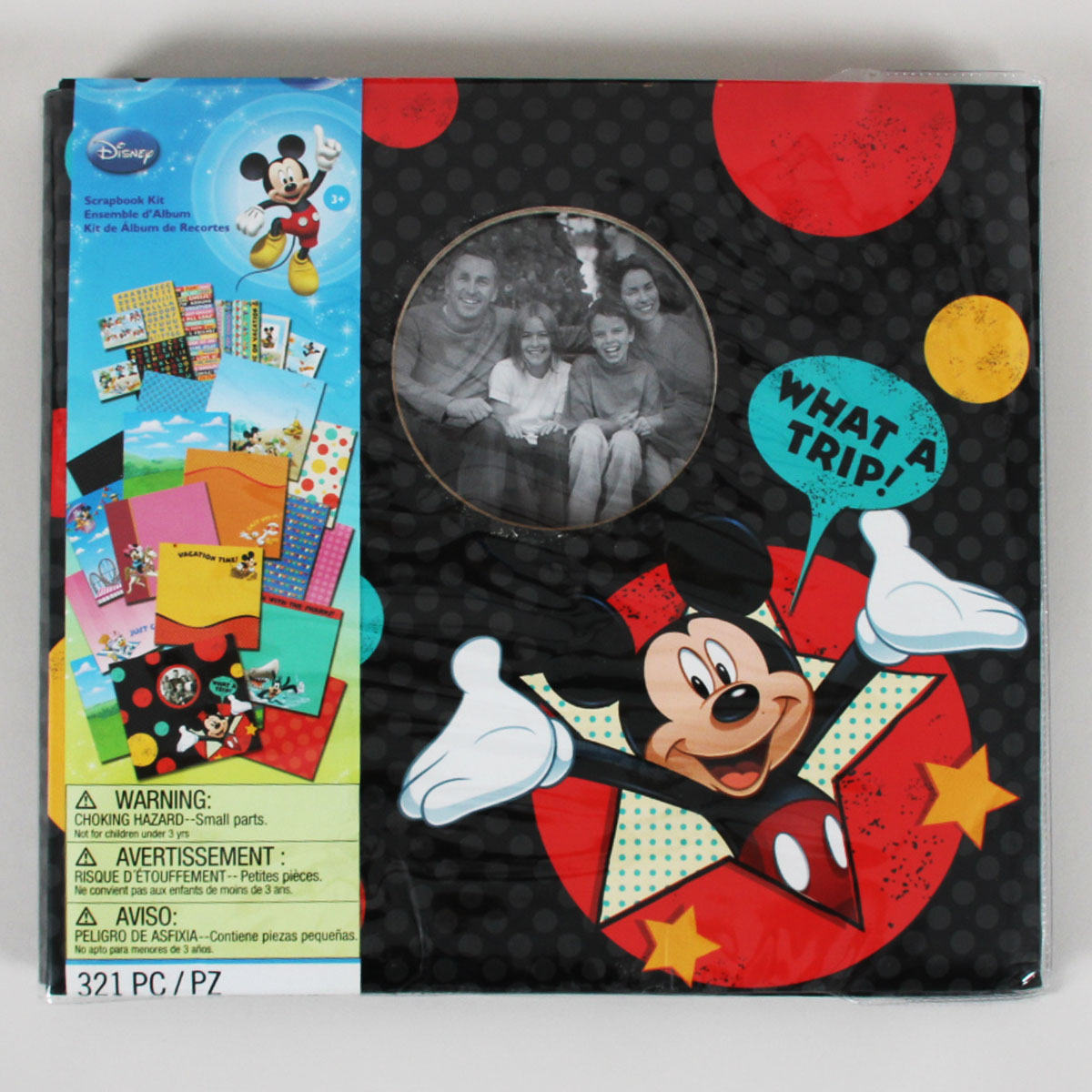 Disney Mickey Mouse Scrapbook Kit 12" x12" 321 Pieces Paper w/ Stickers NEW.