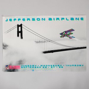 Jefferson Airplane 1989 Original Fillmore San Francisco Concert Poster F117 13" x 19"