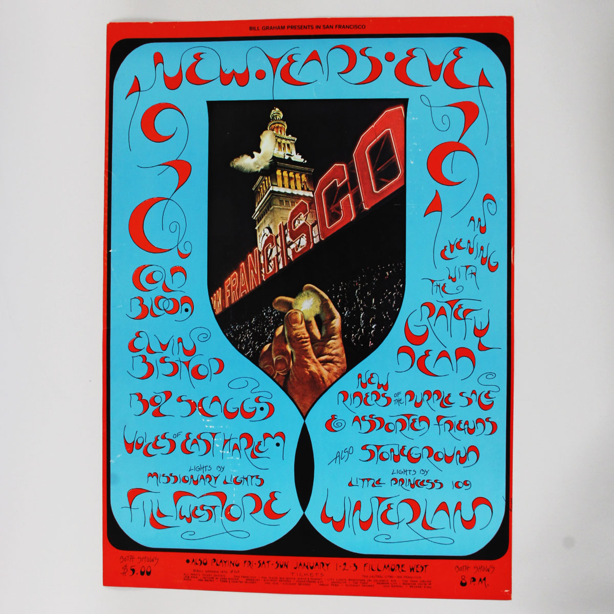 1970 BG-263 Grateful Dead New Years Eve Fillmore West & Winterland Poster