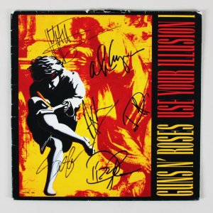 Guns N' Roses Band Signed Record Album Use Your Illusion I - COA JSA