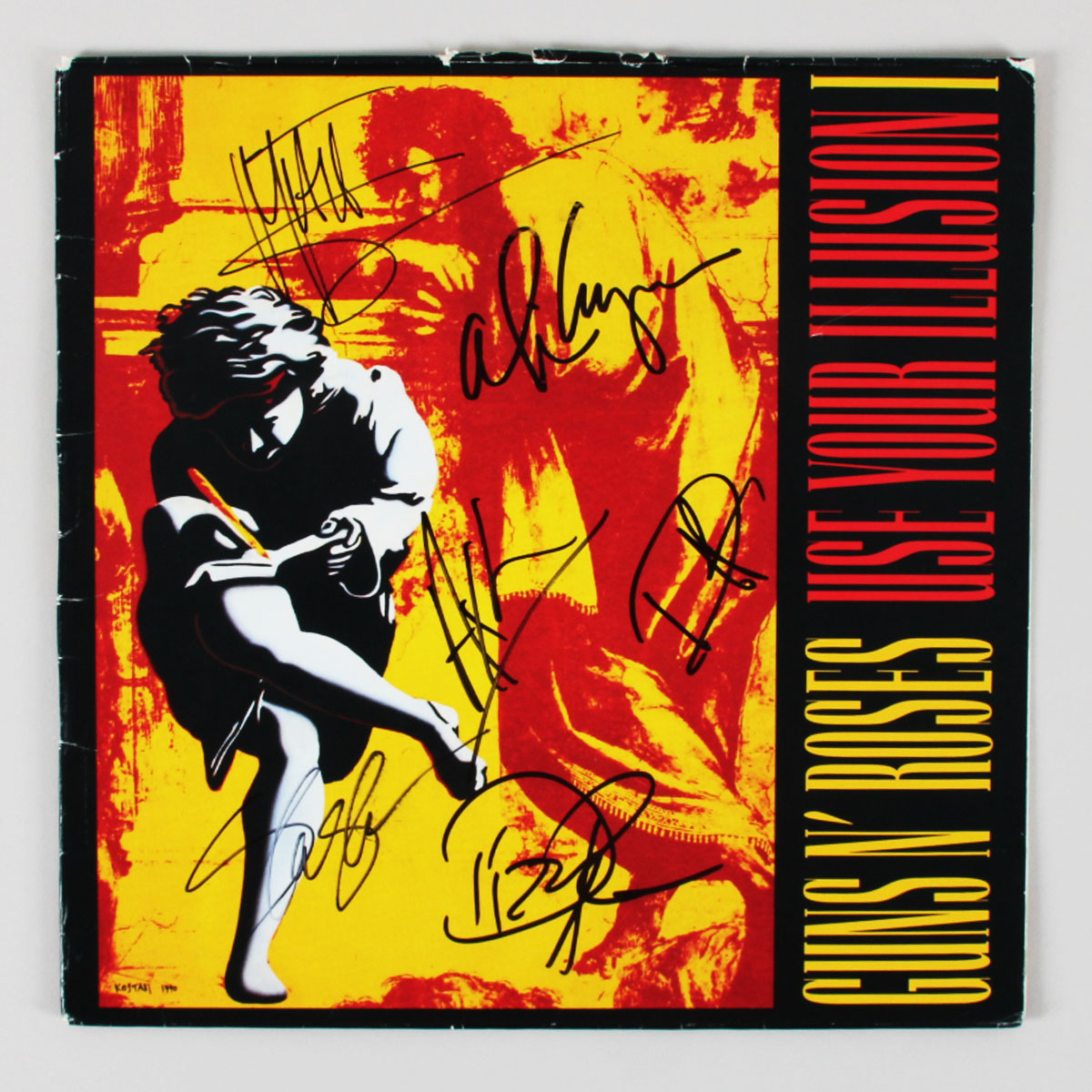 Guns N' Roses Band Signed Record Album Use Your Illusion I - COA JSA
