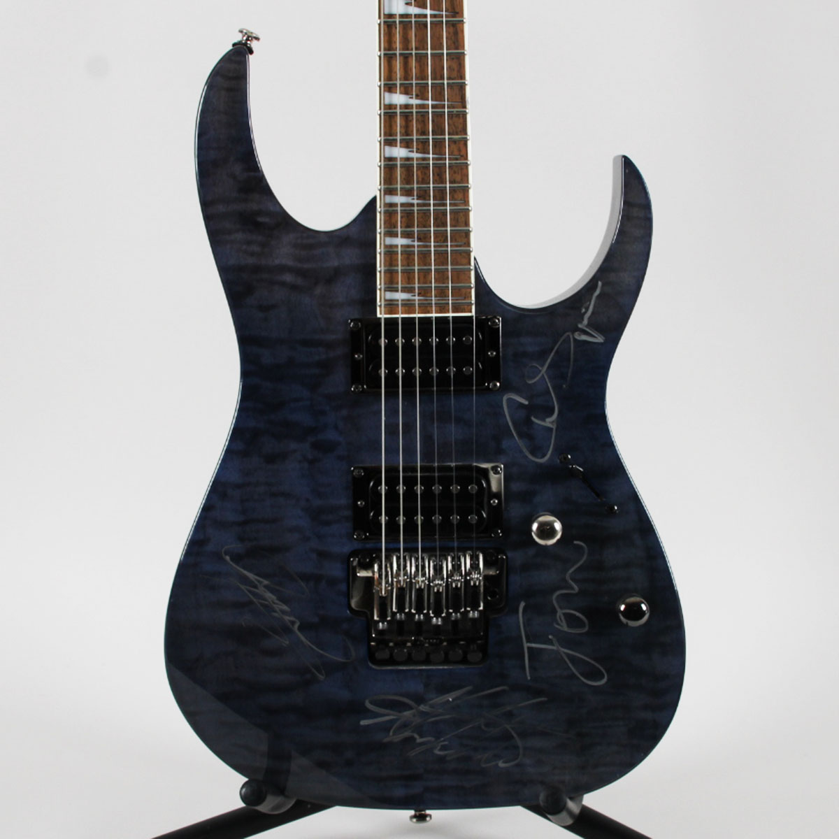 YES Band Signed Electric Guitar (4) John Anderson, Chris Squire, Rick Wakeman, Alan White COA JSA