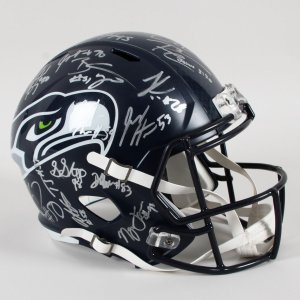 Seattle Seahawks Team-Signed Helmet Replica 21+ sigs COA JSA