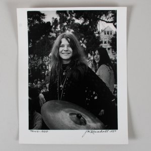 Janis Joplin in Concert 1966 Golden Gate Park SF 8x10 signed by Jim Marshall