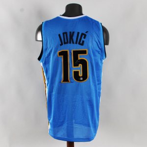 Nikola Jokic Authentic Signed Navy Blue Pro Style Jersey COA Beckett Sticker