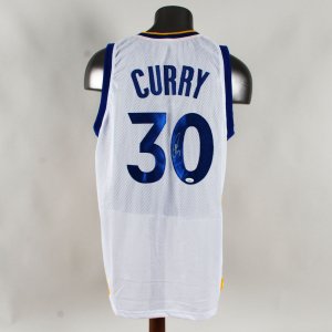 Stephen Curry Signed Authentic White Pro Style Jersey Golden State COA JSA #AW98696