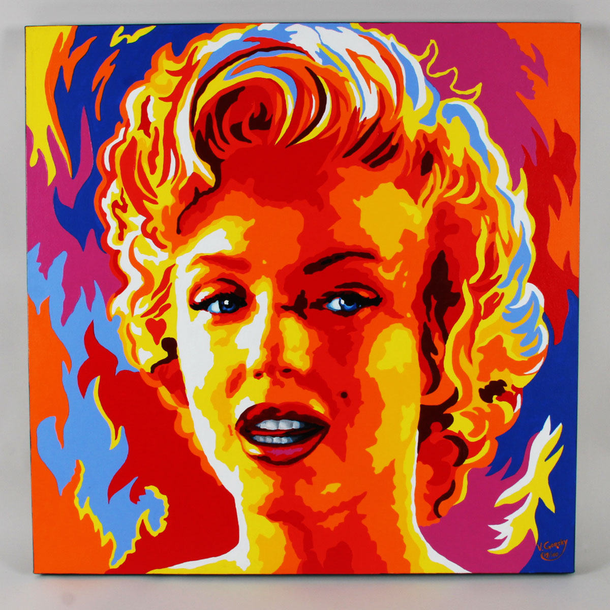 Marilyn Monroe Giclee Art by Vladimir Gorsky Mixed Media 36 x 36