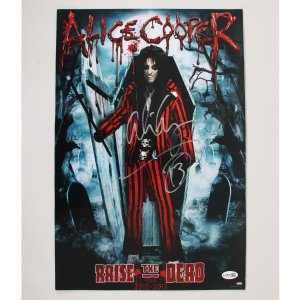 Alice Cooper signed 12x18 Raise the Dead Tour Poster 2012-2013 COA JSA