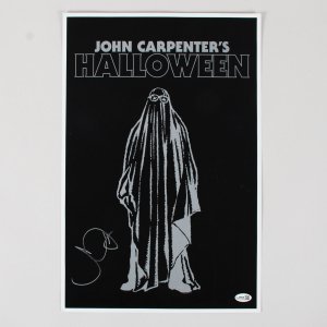 John Carpenter Signed 12x18 Poster Halloween COA JSA
