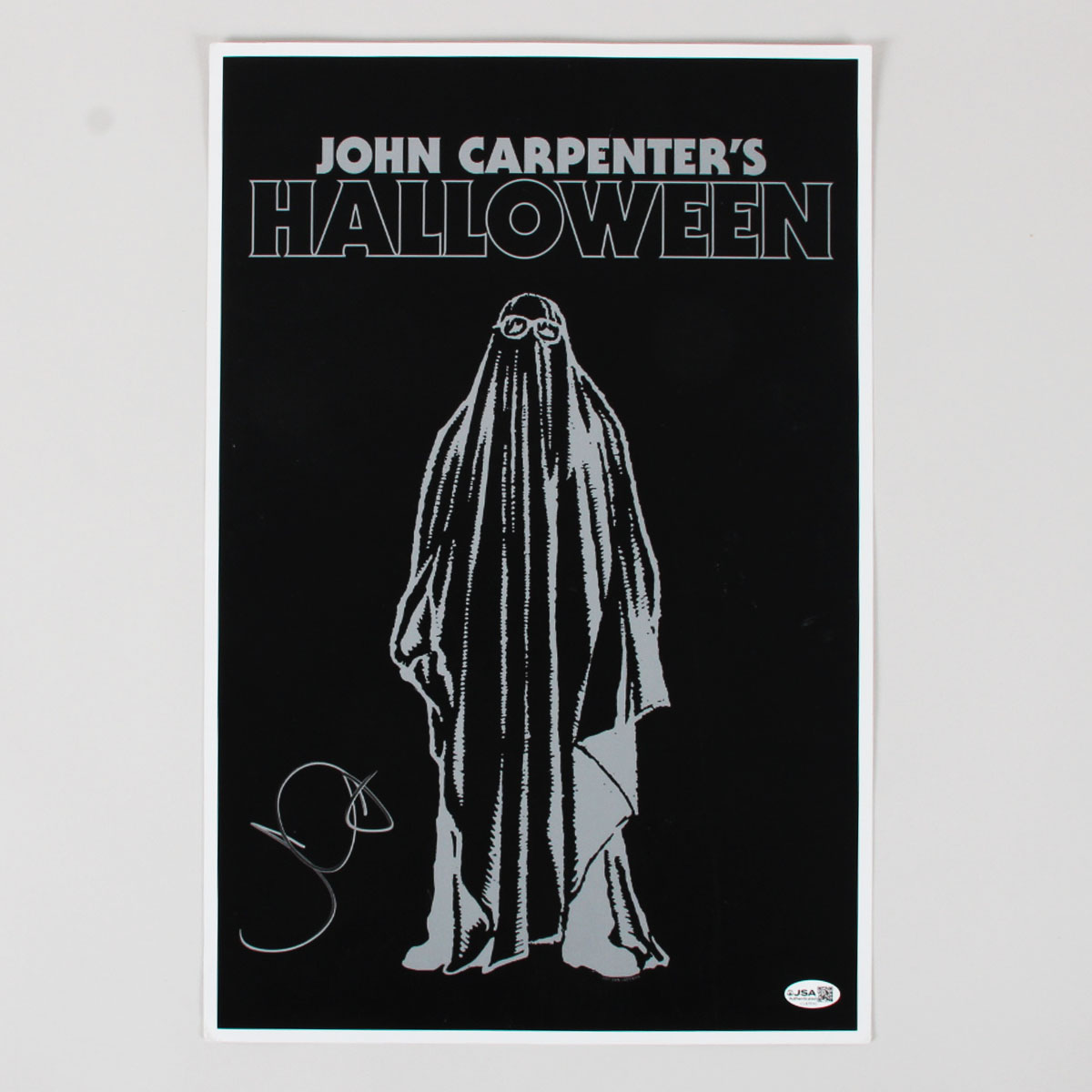 John Carpenter Signed 12x18 Poster Halloween COA JSA