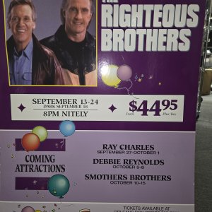 Righteous Brothers Signed Poster COA JSA