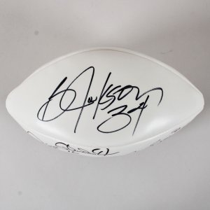 Bo Jackson Signed Football w/ 3 Other Raiders - COA JSA
