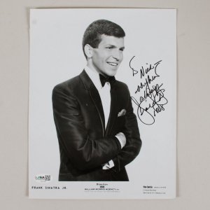 Frank Sinatra Jr. Signed Agency Photo 8x10 B&W - COA JSA
