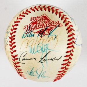 1988 Oakland Athletics World Series Team Signed Baseball 26 Signatures COA JSA