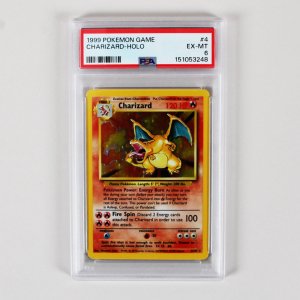 1999 Pokémon Charizard Holo Graded Card Base Set #4 PSA 6