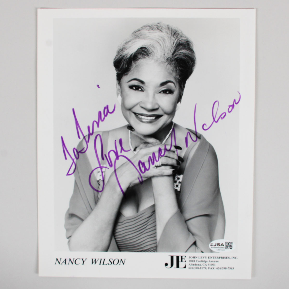 NANCY WILSON Signed Autographed 8x10 1989 Press Photo COA JSA