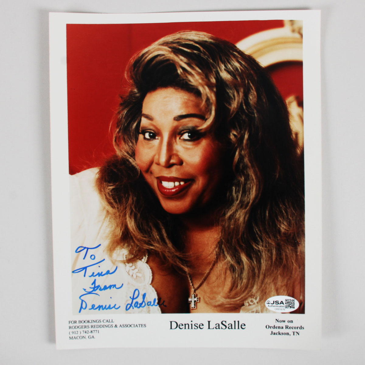 Denise LaSalle Signed Autographed 8x10 Press Photo COA JSA