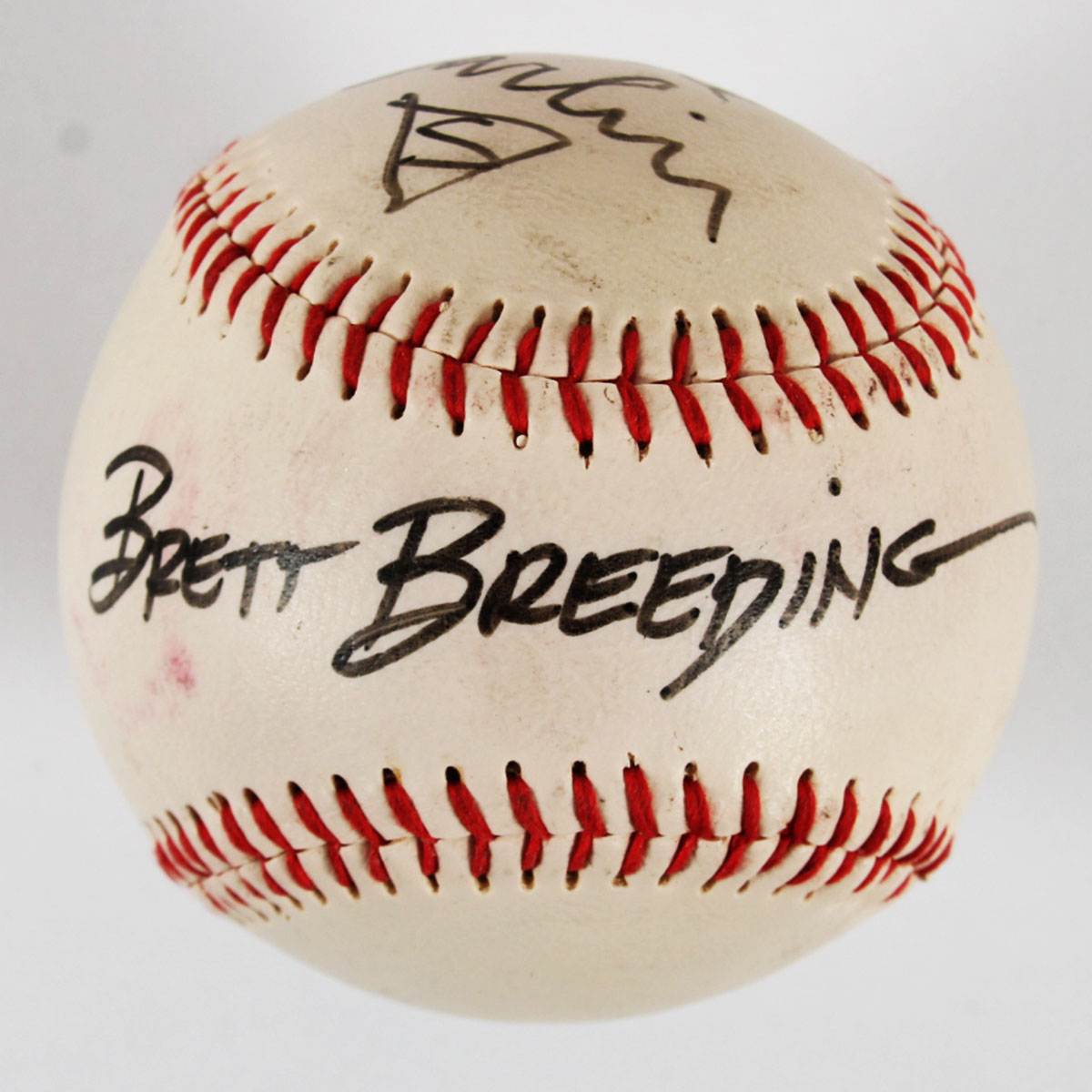 Brett Breeding & Mike Carlin Comic Book Artists Signed Baseball COA JSA