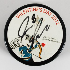 JOE PAVELSKI SIGNED SAN JOSE SHARKS HOCKEY PUCK COA JSA