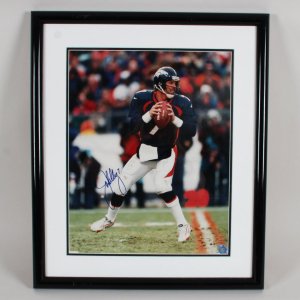 John Elway Signed Photo Display Broncos - COA JSA