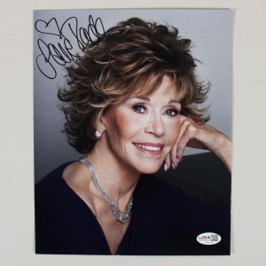 Jane Fonda Signed Photo 8x10 w/ DVD - COA JSA