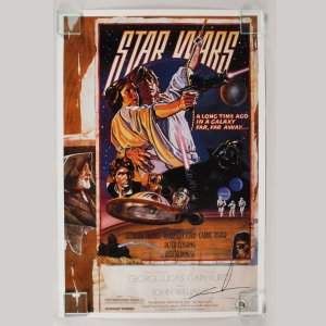 George Lucas Signed Star Wars Poster Movie Episode IV - A New Hope COA JSA