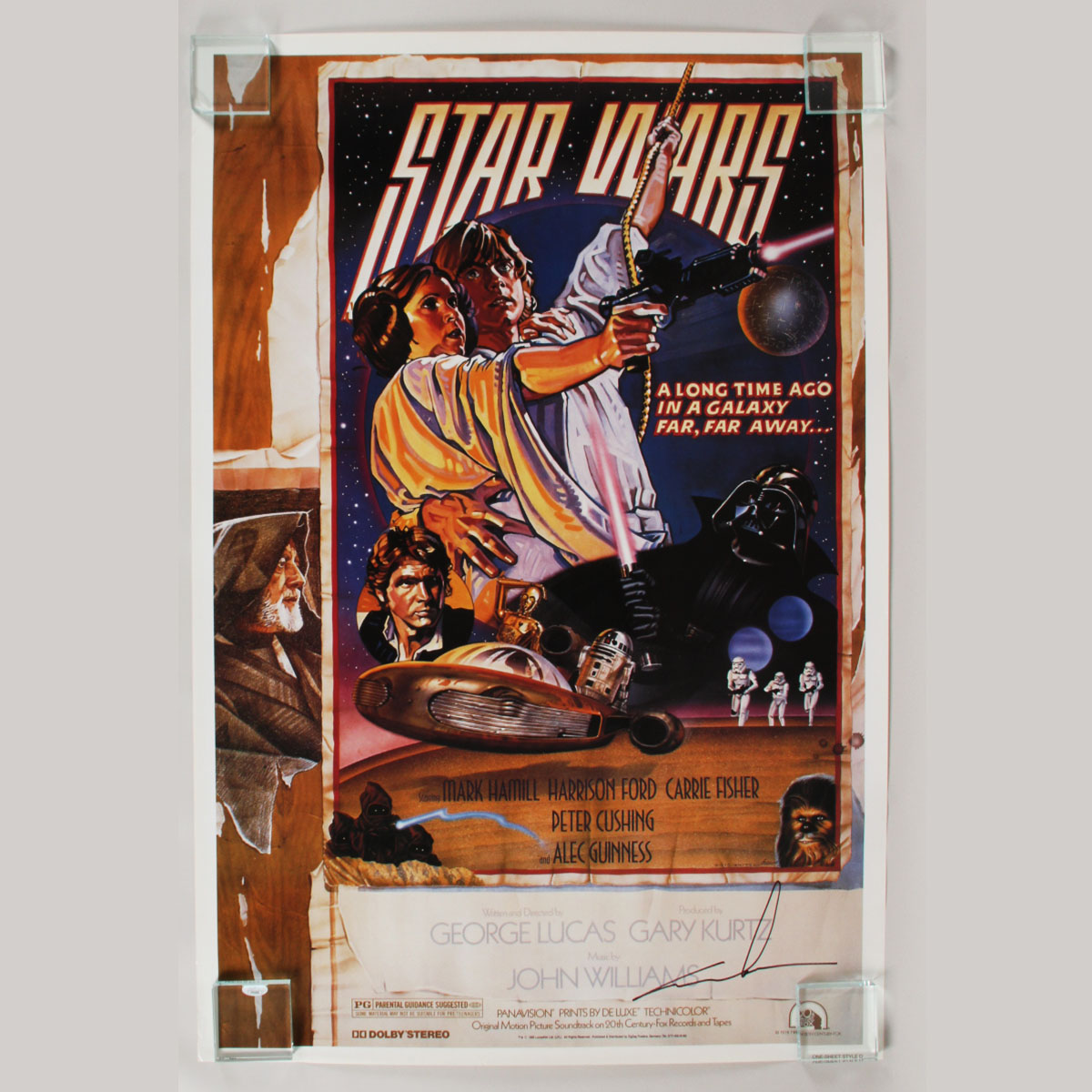 George Lucas Signed Star Wars Poster Movie Episode IV - A New Hope COA JSA