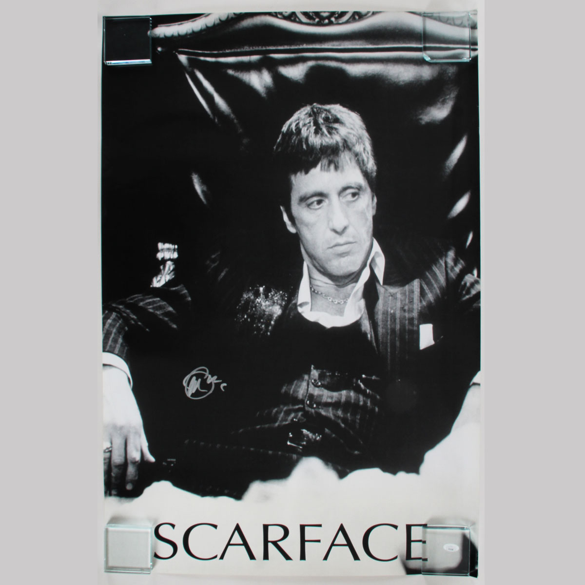 Al Pacino Signed Scarface Poster Movie COA JSA