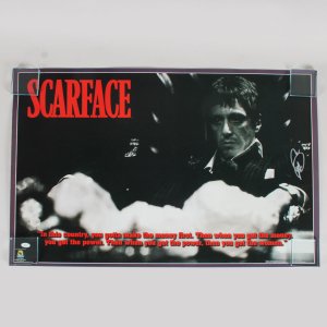 Al Pacino Signed Scarface Poster Movie COA JSA