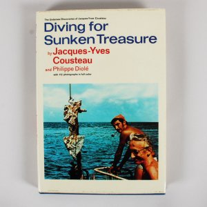 Jacques Cousteau Signed Book Diving for Sunken Treasure - COA JSA