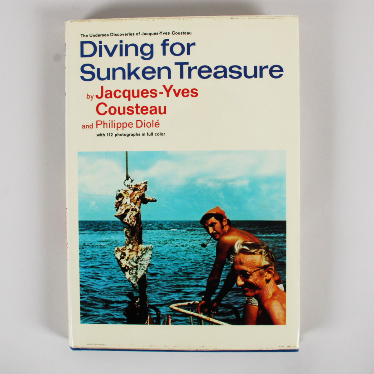 Jacques Cousteau Signed Book Diving for Sunken Treasure - COA JSA