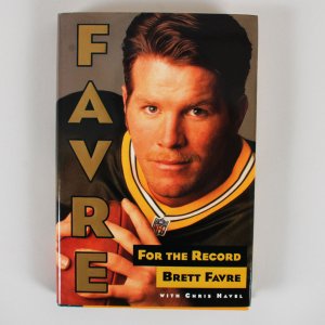Brett Favre Signed Book For the Record - COA JSA
