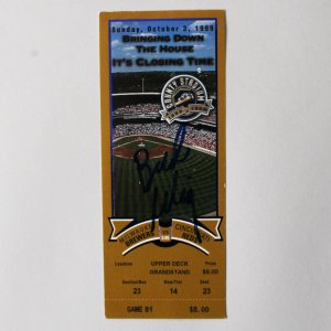 Bud Selig Signed Ticket - COA JSA