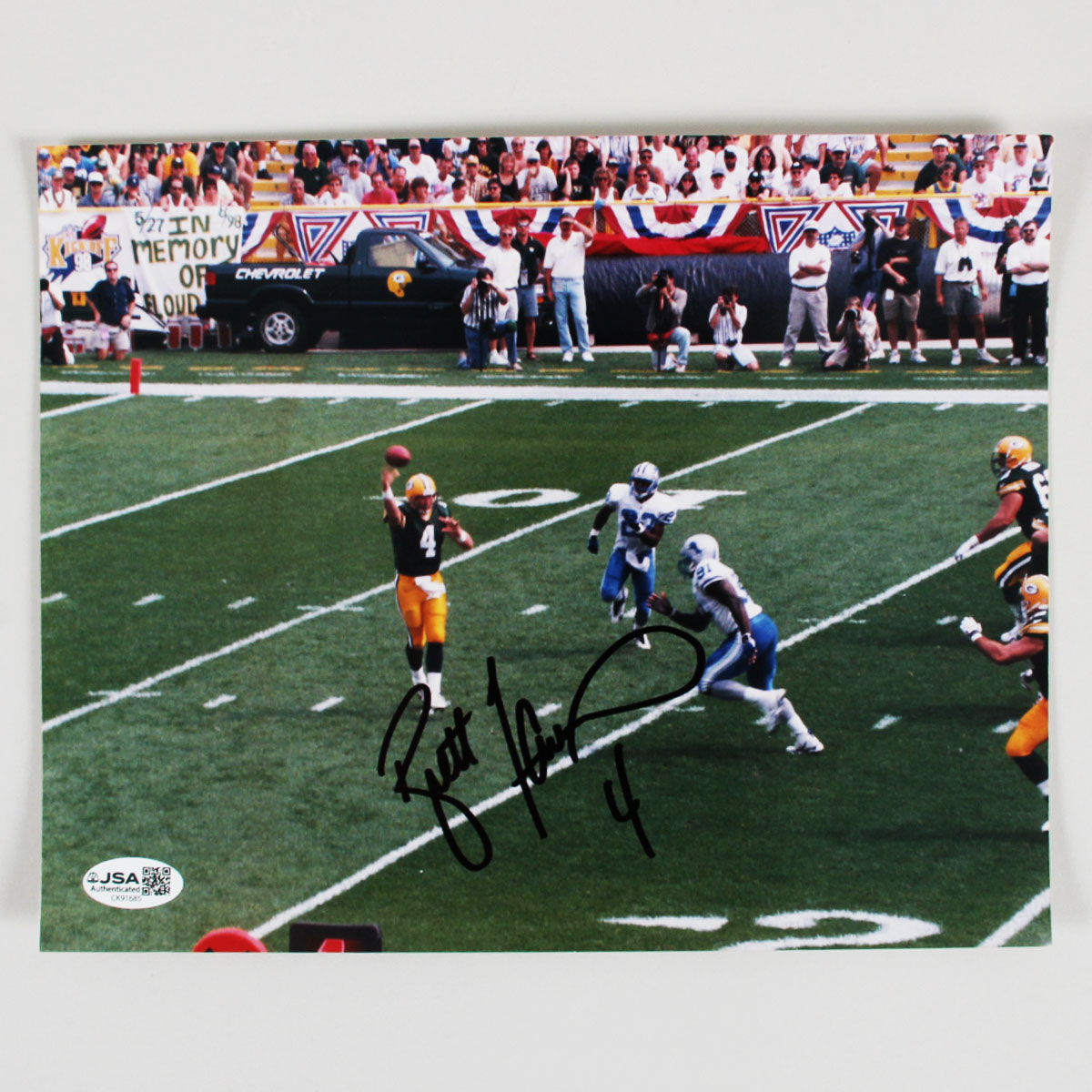 Brett Farve Signed Photo 8x10 Packers - COA JSA