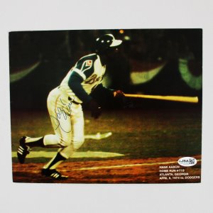 Hank Aaron Signed Photo 8x10 Braves - COA JSA