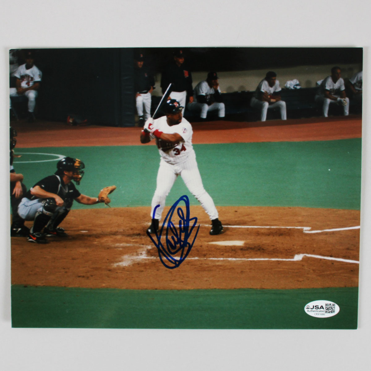 Kirby Puckett Signed Photo 8x10 Twins - COA JSA